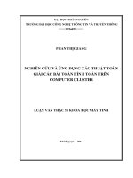 Nghiên cứu và ứng dụng các thuật toán giải các bài toán tính toán trên computer cluster