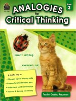 Analogies for critical thinking grade 3 