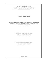 NGHIÊN cứu CÔNG NGHỆ làm SẠCH TRIỆT để PROTEIN TRONG LATEX CAO SU THIÊN NHIÊN DÀNH CHO các sản PHẨM CAO SU y tế 