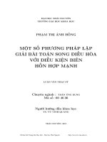 Một số phương pháp lặp giải bài toán song điều hoà với điều kiện biên hỗn hợp mạnh