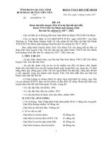 ĐỀ ÁN ĐOÀN ĐẠI BIỂU DỰ ĐH ĐOÀN CẤP TRÊN