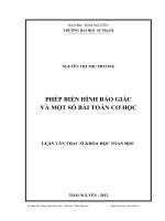 Phép biến hình bảo giác và một số bài toán cơ học