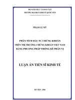 LA phân tích đầu tư chứng khoán trên thị trường chứng khoán việt nam bằng phương pháp thống kê phân vị