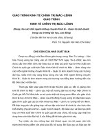 GIÁO TRÌNH KINH tế CHÍNH TRỊ MÁC–LÊNIN (dùng cho các khối ngành không chuyên kinh tế – quản trị kinh doanh trong các trường đại học, cao đẳng) 