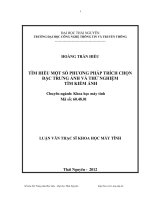 Tìm hiểu một sô phương pháp trích chọn đặc trưng ảnh và thử nghiệm tìm kiếm ảnh