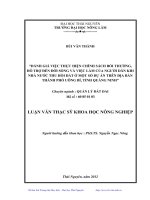 Đánh giá việc thực hiện chính sách bồi thường, hỗ trợ đến đời sống và việc làm của người dân khi nhà nước thu hồi đất ở một số dự án trên địa bàn thành phố Uông Bí, tỉnh Quảng Ninh