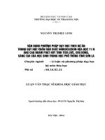 VẬN DỤNG PHƯƠNG PHÁP dạy học THEO dự án TRONG dạy học PHẦN dẫn XUẤT HIĐROCACBON hóa học 11 NÂNG CAO NHẰM PHÁT HUY TÍNH TÍCH cực, CHỦ ĐỘNG, SÁNG tạo của học SINH TRUNG học PHỔ THÔNG TỈNH sơn LA 