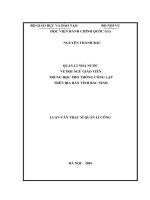 Quản lý nhà nước về đội ngũ giáo viên Trung học phổ thông công lập trên địa bàn tỉnh Bắc Ninh (LV thạc sĩ)