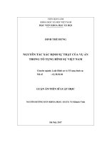 Nguyên tắc xác định sự thật của vụ án trong tố tụng hình sự Việt Nam (LA tiến sĩ)