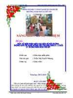 Skkn một số biện pháp giáo dục bảo vệ môi trường thông qua các hoạt động cho trẻ mẫu giáo 5  6 tuổi ở trường mầm non yên mỹ 