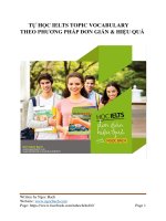 TỰ học IELTS TOPIC VOCABULARY BY NGOCBACH