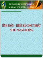 Hướng dẫn tính cống trong môn học thủy văn công trình