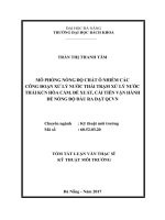 Mô phỏng nồng độ chất ô nhiễm các công đoạn xử lý nước thải trạm xử lý nước thải KCN Hòa Cầm, đề xuất, cải tiến vận hành để nồng độ đầu ra đạt QCVN