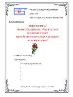 bộ ba tác phẩm “phẩm tiết, kiếm sắc, vàng lửa” của nguyễn huy thiệp một cái nhìn mới về nhân vật lịch sử và sự kiện lịch sử