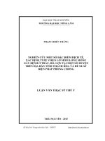 Nghiên cứu một số đặc điểm dịch tễ, xác định type virus Lở mồm long móng gây bệnh ở trâu, bò, lợn tại một số huyện trên địa bàn tỉnh Thanh Hóa và đề xuất biện pháp phòng chống (LV thạc sĩ)