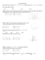 Đồ thị hàm số ôn thi tốt nghiệp