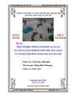 Skkn một số biện pháp gi¸o dục luật lệ an toàn giao thông cho trî méu gi¸o 4   5 tuổi tại trường mầm non xã yên mỹ 