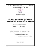 MÔ tả đặc điểm lâm SÀNG, cận lâm SÀNG và kết QUẢ điều TRỊ UNG THƯ BIỂU mô mũi XOANG 