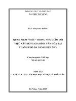 Quan niệm Hiếu trong nho giáo với việc xây dựng gia đình văn hóa tại thành phố Đà Nẵng hiện nay