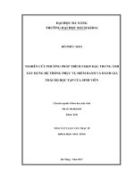 Nghiên cứu phương pháp trích chọn đặc trưng ảnh xây dựng hệ thống phục vụ điểm danh và đánh giá thái độ học tập của sinh viên