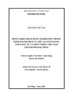 Hoàn thiện hoạt động Marketing trong kinh doanh dịch vụ thẻ tại Ngân hàng TMCP Đầu tư và Phát triển Việt Nam chi nhánh Đắk Nông