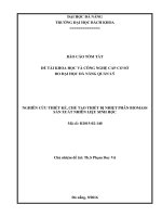 Nghiên cứu thiết kế, chế tạo thiết bị nhiệt phân Biomass sản xuất nhiên liệu sinh học