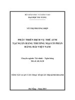 Phát triển dịch vụ thẻ ATM tại Ngân hàng Thương mại Cổ phần Hàng Hải Việt Nam