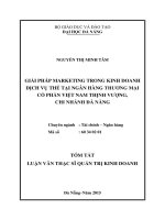 Giải pháp Marketing trong kinh doanh dịch vụ thẻ tại Ngân hàng Thương mại Cổ phần Việt Nam Thịnh Vượng, chi nhánh Đà Nẵng