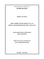 Phát triển nguồn nhân lực tại Trung tâm Kinh doanh VNPT - Đắk Lắk