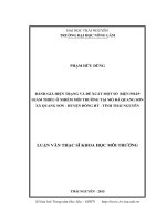 Đánh giá hiện trạng và đề xuất một số biện pháp giảm thiểu ô nhiễm môi trường tại mỏ đá Quang Sơn xã Quang SơnHuyện Đồng Hỷ  Tỉnh Thái Nguyên (LV thạc sĩ)