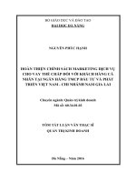 Hoàn thiện chính sách Marketing dịch vụ cho vay thế chấp đối với khách hàng cá nhân tại Ngân hàng TMCP Đầu tư và Phát triển Việt Nam - Chi nhánh Nam Gia Lai