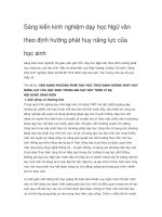 Vận dụng phương pháp dạy học theo định hướng phát huy năng lực của học sinh trong bài dạy đây thôn vĩ dạ 