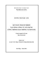 Kế toán trách nhiệm tại Tổng công ty Xây dựng Công trình giao thông 5 (Cienco5)