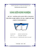 skkn HƯỚNG dẫn GIÁO VIÊN làm QUEN với CÔNG NGHỆ THÔNG TIN QUA THIẾT kế TRÒ CHƠI từ POWERPOINT 