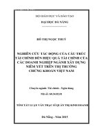 Nghiên cứu tác động của cấu trúc tài chính đến hiệu quả tài chính của các doanh nghiệp ngành xây dựng niêm yết trên thị trường chứng khoán Việt Nam