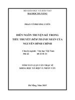 Diễn ngôn truyện kể trong tiểu thuyết Đêm Thánh nhân của Nguyễn Đình Chính