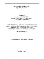 Đổi mới kiểm tra, đánh giá kết quả học tập địa lí 12 ở các trường trung học phổ thông trên địa bàn thành phố Đà Nẵng theo định hướng phát triển năng lực