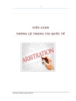International arbitration law_ Luật thông lệ trọng tài quốc tế