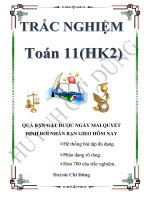 BỘ TÀI LIỆU ÔN TẬP MÔN TOÁN LỚP 11 FULL HỌC KÌ II