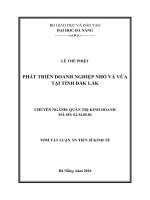 Phát triển doanh nghiệp nhỏ và vừa tại tỉnh Đắk Lắk