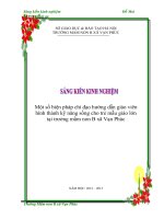 Skkn một số biện pháp chỉ đạo hướng dẫn giáo viên hình thành kỹ năng sống cho trẻ mẫu giáo lớn tại trường mầm non b xã vạn phúc 