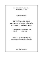 Tư tưởng nho giáo trong truyện Lục Vân Tiên của Nguyễn Đình Chiểu