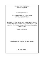 Nghiên cứu thu nhận, biến tính Pectin từ các nguồn thực vật tại khu vực miền Trung - Tây Nguyên và ứng dụng tạo màng bảo quản xoài, gừn