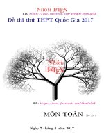 Tuyển tập 10 đề thi thử THPT quốc gia 2017 môn toán có lời giải chi tiết   nhóm latex (phần 3)