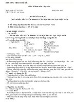 Ngữ văn 10 - Giáo án theo chủ đề chủ nghĩa yêu nước lớp 10