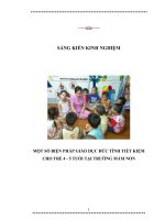 MỘT số BIỆN PHÁP GIÁO dục đức TÍNH TIẾT KIỆM CHO TRẺ 4   5 TUỔI tại TRƯỜNG mầm NON 