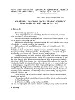 CHUYÊN ĐỀ: “ HOẠT ĐỘNG HỌC TẬP CỦA HỌC SINH THCS ”  Mã mô đun THCS 2 – BDTX