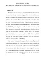 Một số kinh nghiệm chế biến món ăn cho trẻ trong trường mầm non