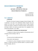 English semantics  pragmatics NGỮ NGHĨA   NGỮ DỤNG học TIẾNG ANH 