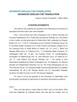 ADVANCED ENGLISH FOR TRANSLATION 